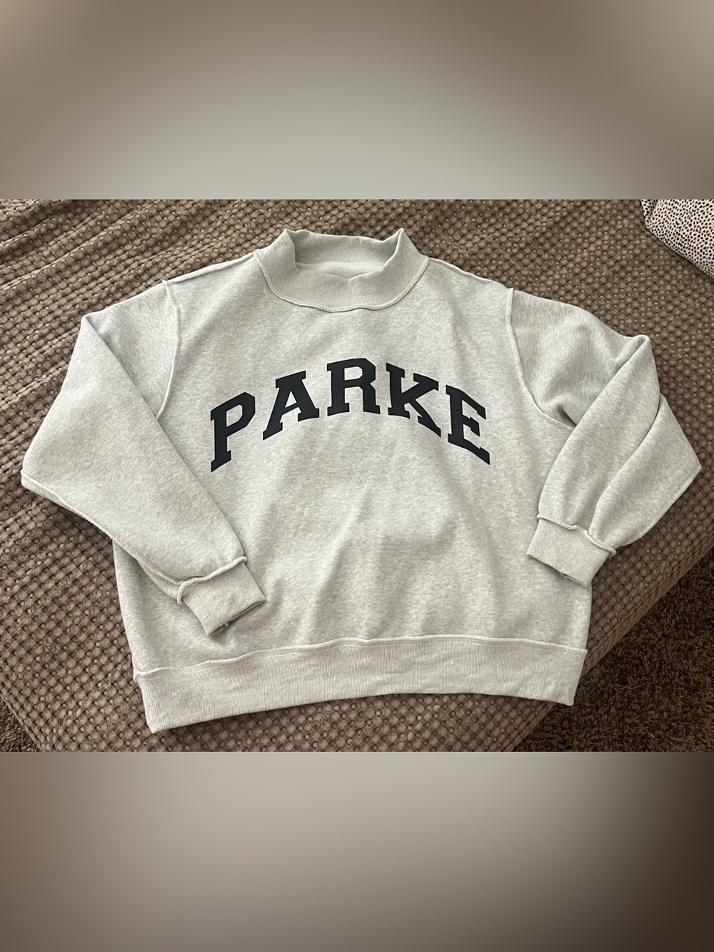 SET X PARKE REVERSIBLE VARSITY MOCKNECK - PARKE HEATHER GREY